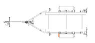 Передний кронштейн крепления левого крыла для лодочного прицепа МЗСА 1A-1E, 3G (уголок)